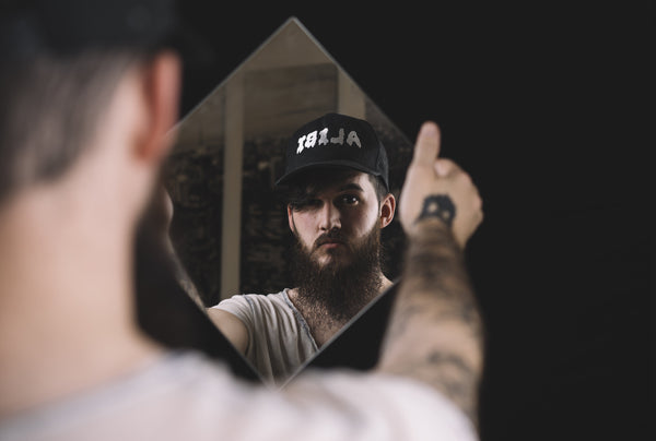 Beard Man in Mirror