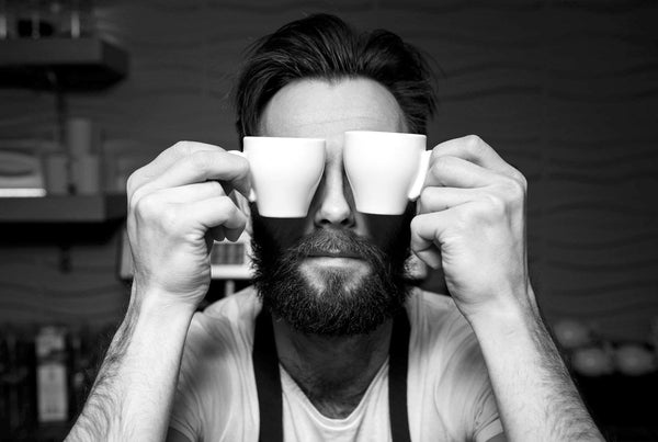 Bearded Man Drinking Coffee