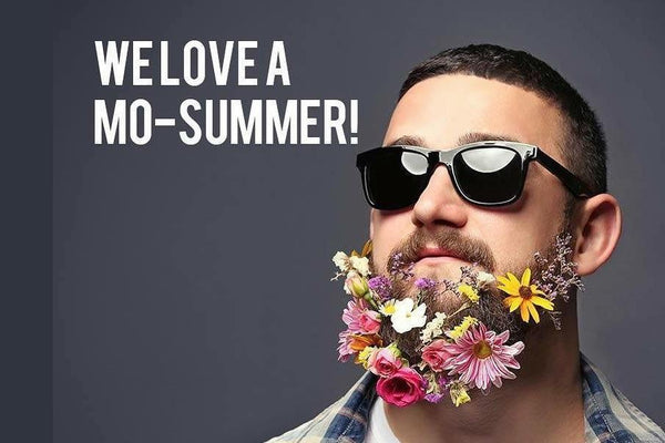 Bearded Man with Flowers in Beard