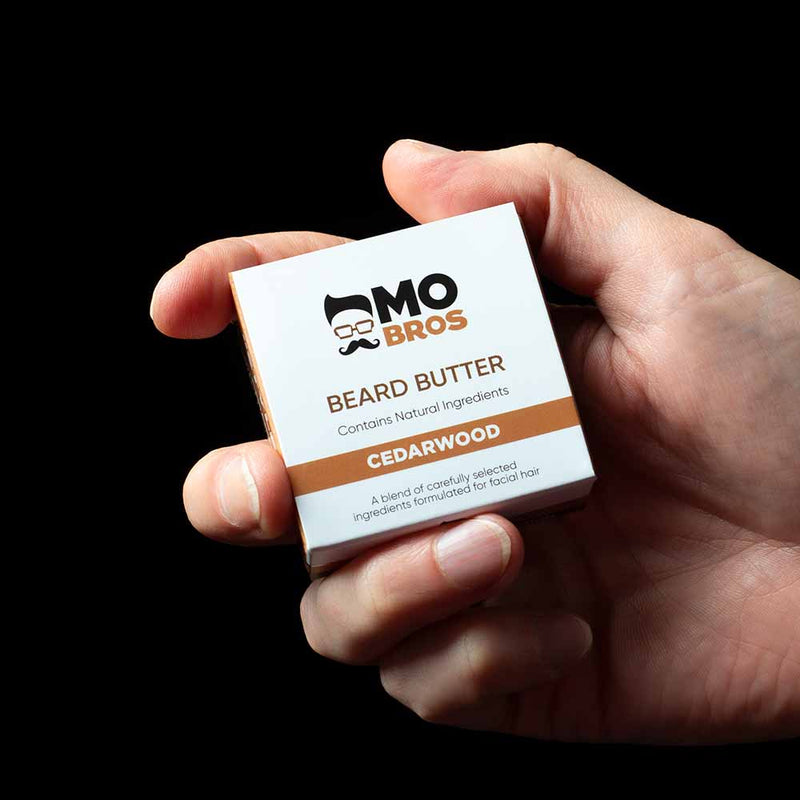 Cedarwood Beard Butter Box In Hand