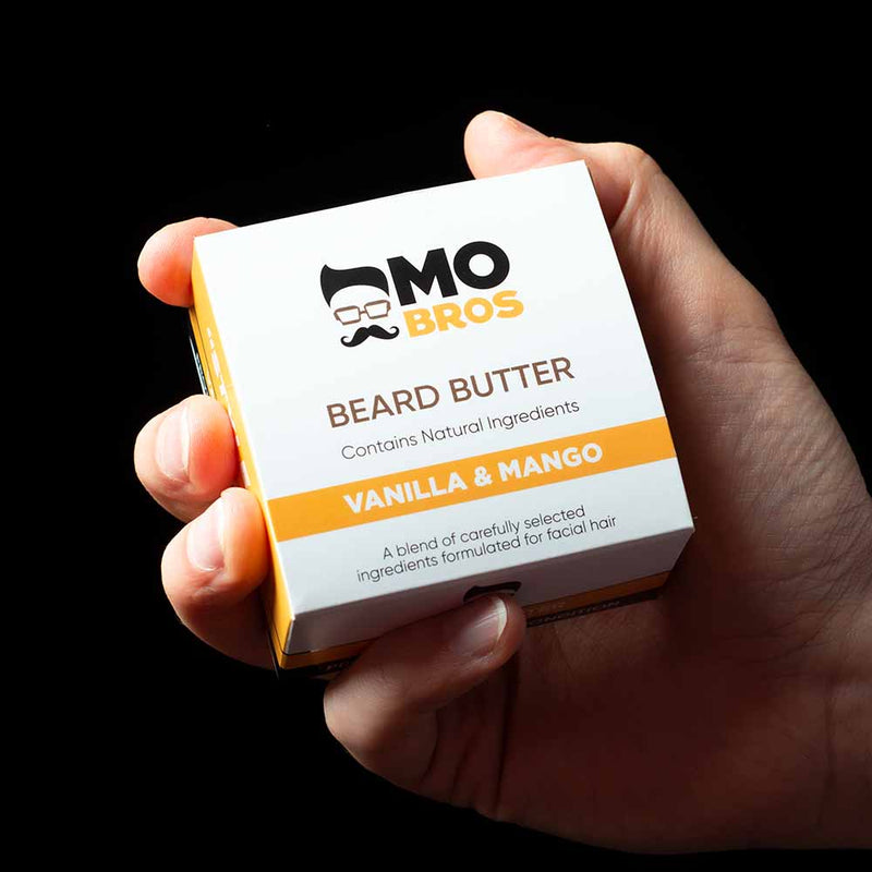 Vanilla and Mango 100ml Beard Butter Box In Hand