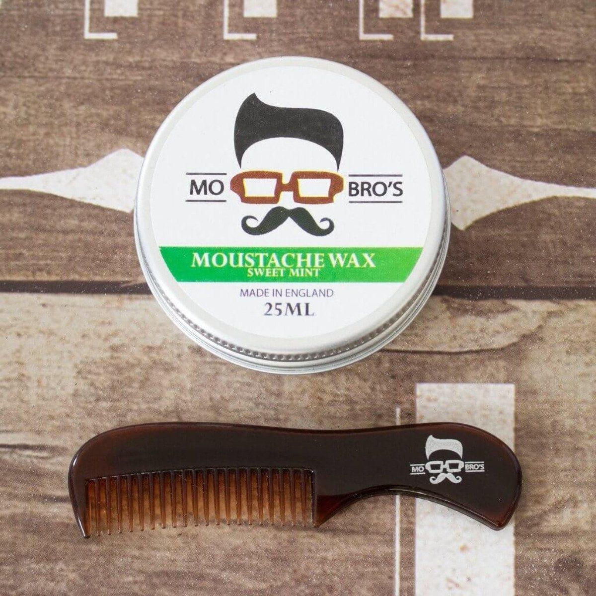 Moustache Comb And Wax Combo 25ml Beard Wax Mo Bros Mo Bro's