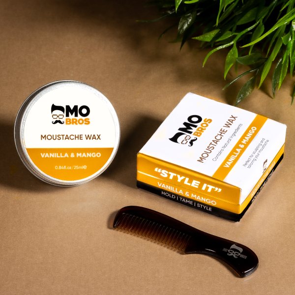 Moustache Comb And Wax Combo 25ml Beard Wax Mo Bros Mo Bro's