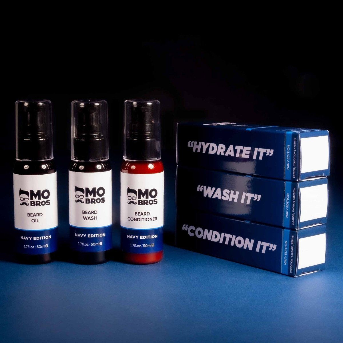 Navy Edition Beard Oil + Wash + Conditioner Inspired By Creed Aventus Mo Bro's