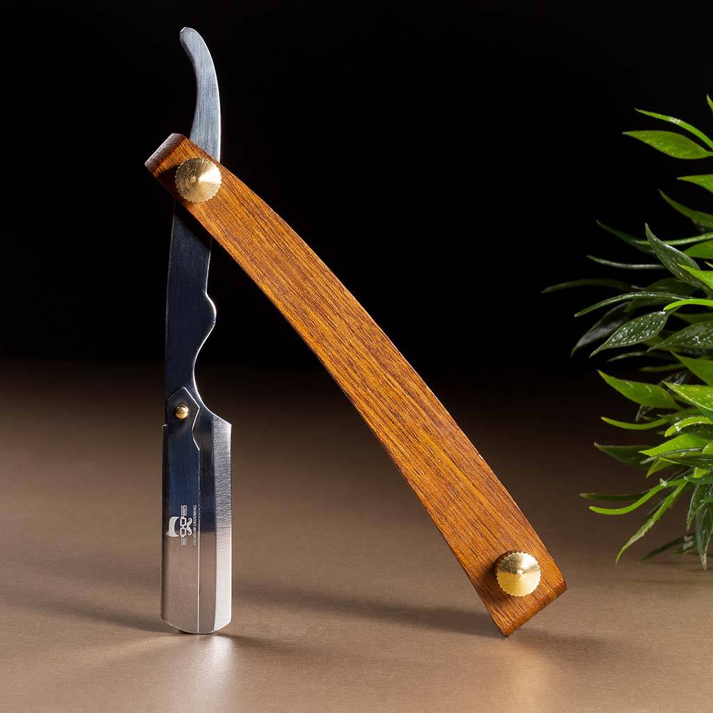 Traat Razor Wooden Straight Cut Throat Razor | 5 Free Disposable Blades – Mo Bro's